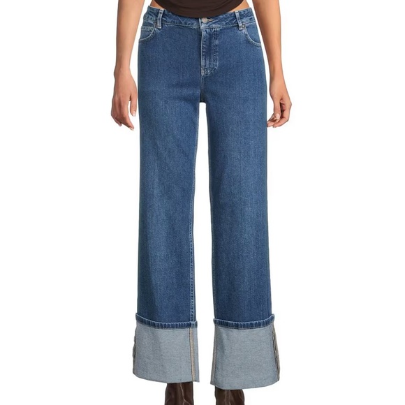 Gianni Bini Blue Denim Cuffed Jeans - Picture 7 of 7